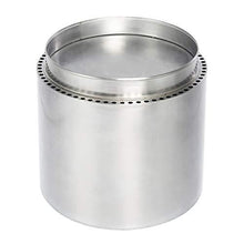Load image into Gallery viewer, Hi-Flame Bonfire Stove Fire Pit 20.5 Inches All Stainless Steel Heavy Duty Outdoor Smokeless Firepit with Lid Portable Backyard Natural Wood Burning Firebowl, Silver Color
