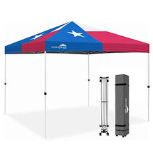 Load image into Gallery viewer, EAGLE PEAK 10’ x 10' Pop Up Canopy Tent Instant Outdoor Canopy Straight Leg Shelter with Adjustable Height and Wheeled Carrying Bag (Texas)

