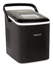 Load image into Gallery viewer, Igloo ICEB26HNBK Automatic Self-Cleaning Portable Electric Countertop Ice Maker Machine With Handle, 26 Pounds in 24 Hours, 9 Ice Cubes Ready in 7 minutes, With Ice Scoop and Basket,Black
