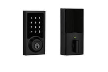 Load image into Gallery viewer, Kwikset 99190-004 Contemporary Premis Touchscreen Keyless Entry Smart Deadbolt Door Lock Works with Apple HomeKit Featuring SmartKey Security, Iron Black
