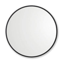 Load image into Gallery viewer, Better Bevel 30” x 30” Black Rubber Framed Mirror | Round Bathroom Wall Mirror

