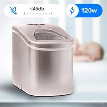 Load image into Gallery viewer, Prime Home Direct Ice Makers Countertop - Ice Maker Machine for Counter top Makes Ice Cubes in 8 Minutes, 26 Lbs of Ice in 24 Hrs - Ice Machine includes Scoop and Basket - Portable Ice Maker - Silver
