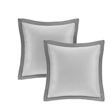 Load image into Gallery viewer, Madison Park Essentials Jordan Cozy Room in A Bag Comforter &amp; Complete Sheet Set, Window Treatment, Luxe Jacquard Damask Print, All Season Bedding, Pillows, Queen(90"x90"), Grey 24 Piece
