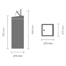 Load image into Gallery viewer, Brabantia Rectangular Touch Bin, 6 Gal / 25L, Matte Steel Finger Print Proof
