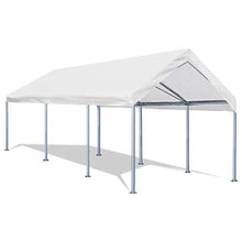 Load image into Gallery viewer, Quictent 10’x20’ Carport Upgraded Heavy Duty Car Canopy Galvanized Car Boat Shelter with 4 Reinforced Steel Cables White
