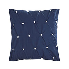 Load image into Gallery viewer, Chic Home Cheryl Comforter Complete Bag Pleated Ruched Ruffled Bedding with Sheet Set and Decorative Pillows Shams Included, Queen, Navy
