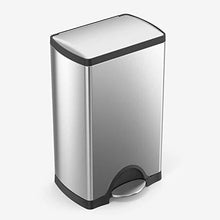 Load image into Gallery viewer, simplehuman 38 Liter / 10 Gallon Rectangular Kitchen Step Trash Can, Brushed Stainless Steel
