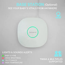 Load image into Gallery viewer, Sense-U Baby Breathing Monitor - HSA/FSA Approved - with Movement Temperature Smart Sensors: Tracks Baby's Breathing, Rollover Movement, Ambient Temperature with Audio Alerts on Smartphone (Green)
