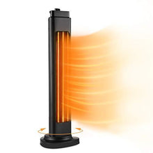 Load image into Gallery viewer, Patio Heater-750/1500W ETL Certified Electric Space Heater for Large Room, 3s Instant Heat, Heat up 400Sq Ft, 90° Oscillation, Radiant Heater with Overheat Tip-over Protection for Outdoor &amp; Indoor Use, Waterproof
