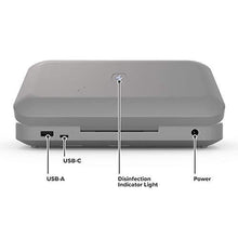 Load image into Gallery viewer, PhoneSoap 3 UV Smartphone Sanitizer &amp; Universal Charger | Patented &amp; Clinically Proven 360 Degree UV Light Disinfector | (Silver)
