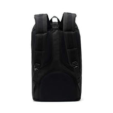 Load image into Gallery viewer, Herschel Little America Laptop Backpack, Black/Tan Synthetic Leather, Classic 25.0L
