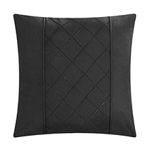 Load image into Gallery viewer, Chic Home 10 Piece Hannah Pinch Pleated, ruffled and pleated complete King Bed In a Bag Comforter Set Black With sheet set
