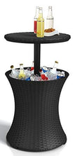 Load image into Gallery viewer, Keter Pacific Cool Bar Outdoor Patio Furniture and Hot Tub Side Table with 7.5 Gallon Beer and Wine Cooler, Dark Grey
