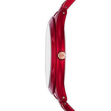 Load image into Gallery viewer, Michael Kors Women's Slim Runway Quartz Watch with Stainless-Steel-Plated Strap, Red, 20 (Model: MK3895)
