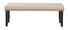 Load image into Gallery viewer, Signature Design by Ashley Rokane Upholstered Farmhouse Bench, Beige &amp; Brown
