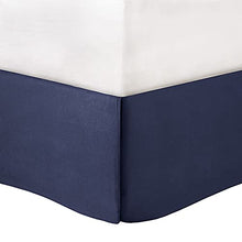 Load image into Gallery viewer, Madison Park Sateen Cotton Comforter Set-Traditional Luxe Design All Season Lightweight Bedding, Shams, Bedskirt, Decorative Pillows, King(104"x92"), Vienna, Damask Indigo 7 Piece
