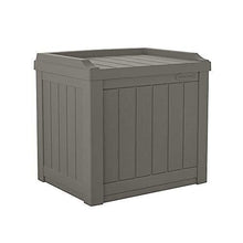Load image into Gallery viewer, Suncast 22 Gallon Small Resin Patio Storage Deck Box and Seat, Stoney (2 Pack)
