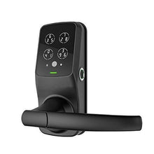 Load image into Gallery viewer, Lockly Fingerprint Bluetooth Keyless Entry Door Smart Lock (PGD628F) | Advanced Electronic Touchscreen System | Discrete PIN Code Input | iOS and Android | Auto Lock | Latch Edition (Matte Black)
