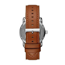 Load image into Gallery viewer, Fossil Men's Copeland Quartz Leather Three-Hand Watch, Color: Silver/Blue Dial, Brown (Model: FS5661)
