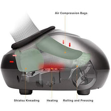 Load image into Gallery viewer, Shiatsu Foot Massager Machine with Heat - Electric Feet Massage with Adjustable Deep Kneading, Rolling and Air Compression for Foot Massage at Home and Office - Panel Control
