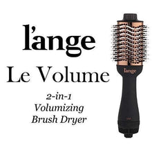 Load image into Gallery viewer, L’Ange Hair Le Volume 2-in-1 Volumizing Brush Blow Dryer | Black 75MM Round Vent Hot Air Brush and Hair Dryer for Blow Drying All in One | Titanium Finish for Smooth, Frizz-Free Hair
