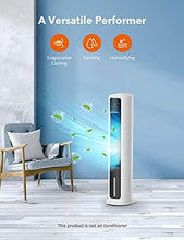 Load image into Gallery viewer, 3-1 Evaporative Air Cooler,1.8 Gal Removable Water Tank 43''Bladeless Tower Fan with Cooling &amp;Humidifying Function,60°Oscillating Swamp Fan,3 Speeds,10H Timer for Room
