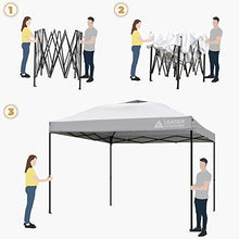Load image into Gallery viewer, Leader Accessories Pop-Up Canopy Tent 10'x10' Canopy Instant Canopy Straight Leg Shelter with Wheeled Carry Bag, Silver

