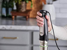 Load image into Gallery viewer, Braun MQ7035X 3-in-1 Immersion Hand, Powerful 500W Stainless Steel Stick Blender Variable Speed + 2-Cup Food Processor, Whisk, Beaker, High Quality Faster, Finer Blending, MultiQuick
