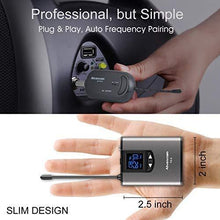 Load image into Gallery viewer, Wireless Headset Lavalier Microphone System -Alvoxcon Dual Wireless Lapel Mic Compatible with iPhone, DSLR Camera, PA Speaker, YouTube, Podcast, Video Recording, Conference, Vlog, Church, Interview
