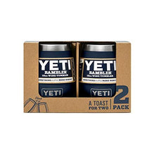 Load image into Gallery viewer, YETI Rambler 10 oz Stainless Steel Vacuum Insulated Wine Tumbler, 2 Pack, Navy
