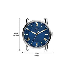 Load image into Gallery viewer, Fossil Men's Copeland Quartz Leather Three-Hand Watch, Color: Silver/Blue Dial, Brown (Model: FS5661)
