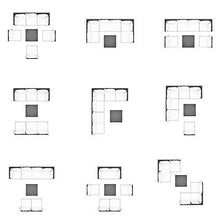 Load image into Gallery viewer, Amolife 7 Pieces Patio PE Rattan Sofa Chair Set Outdoor Sectional Furniture Black Wicker Conversation Set with Tan Cushions Covers and Tea Table
