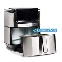 Load image into Gallery viewer, Yedi Evolution Air Fryer, 6.8 Quart, Stainless Steel, Ceramic Cooking Basket, with Deluxe Accessory Kit and Recipe Book
