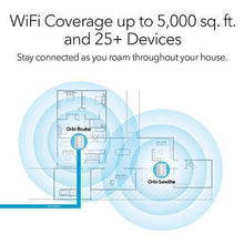 Load image into Gallery viewer, NETGEAR Orbi Tri-band Whole Home Mesh WiFi System with 3Gbps Speed (RBK50) – Router &amp; Extender Replacement Covers Up to 5,000 sq. ft., 2-Pack Includes 1 Router &amp; 1 Satellite White
