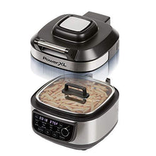 Load image into Gallery viewer, PowerXL Grill Air Fryer Combo Deluxe 6 QT 12-in-1 Indoor Grill, Air Fryer, Slow Cooker, Roast, Bake, 1550-Watts, Stainless Steel Finish
