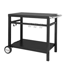 Load image into Gallery viewer, Royal Gourmet Double-Shelf Movable Dining Cart Table,Commercial Multifunctional Steel Flattop Worktable PC3401B
