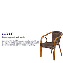 Load image into Gallery viewer, Flash Furniture Cadiz Series Red Bamboo-Aluminum Indoor-Outdoor Restaurant-Patio Chair with Dark Brown Rattan

