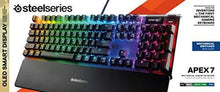 Load image into Gallery viewer, SteelSeries Apex 7 Mechanical Gaming Keyboard – OLED Smart Display – USB Passthrough and Media Controls – Tactile and Clicky – RGB Backlit (Blue Switch)
