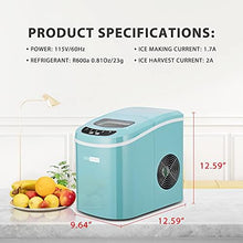 Load image into Gallery viewer, VIVOHOME Electric Portable Compact Countertop Automatic Ice Cube Maker Machine 26lbs/day Light Green
