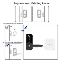 Load image into Gallery viewer, Smart Lock,SMONET Fingerprint Door Lock with Reversible Handle,Keyless Entry Bluetooth Lock ,Free APP,IC Card,Anti-peep Code,Work with Alexa (Need Extra Gateway),Smart Lever for Home,Office
