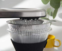 Load image into Gallery viewer, Brim 8 Cup Pour Over Coffee Maker Kit, Simply Make Rich, Full-Bodied Coffee Every Time, Set Includes Glass Carafe, SCA Measuring Scoop, Silicone Sleeve, and Healthy-Eco Reusable Filter, Stainless Steel
