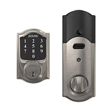 Load image into Gallery viewer, Schlage Connect Smart Deadbolt with Camelot trim in Satin Nickel, Zigbee Certified - BE468GBAK CAM 619

