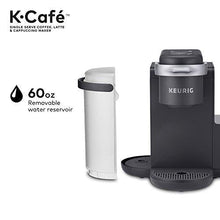 Load image into Gallery viewer, Keurig K-Cafe Single-Serve K-Cup Coffee Maker, Latte Maker and Cappuccino Maker, Comes with Dishwasher Safe Milk Frother, Coffee Shot Capability, Compatible With all Keurig K-Cup Pods, Dark Charcoal
