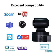 Load image into Gallery viewer, PTZ Camera with USB Outputs,3X Optical Zoom,Live Streaming Camera for Broadcast,Conference,Events,Church and School etc
