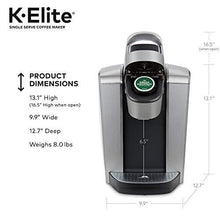 Load image into Gallery viewer, Keurig K-Elite Coffee Maker, Single Serve K-Cup Pod Coffee Brewer, With Iced Coffee Capability, Brushed Silver
