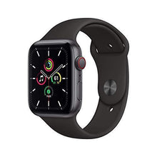 Load image into Gallery viewer, Apple Watch SE (GPS + Cellular, 44mm) - Space Gray Aluminum Case with Black Sport Band (Renewed)
