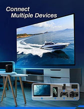 Load image into Gallery viewer, Crosstour Portable Projector, Mini Pico Pocket Projector for Outdoor Movies, Small DLP Video Projector Home Theater, 3000 mAh Rechargeable Battery 40000 Hrs LED Life Supports HDMI TV Stick PS4
