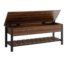 Load image into Gallery viewer, Walker Edison Julian Rustic Farmhouse Lift Top Entry Bench with Bottom Rack, 48 Inch - Walnut Brown
