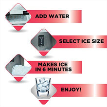 Load image into Gallery viewer, Frigidaire EFIC103-AMZ-SC Counter Top Maker with Over-Sized Ice Bucket, Stainless Steel, Self Cleaning Function, Heavy Duty, Stainless
