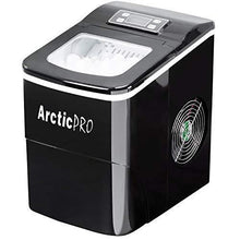 Load image into Gallery viewer, PORTABLE DIGITAL ICE MAKER MACHINE by Arctic-Pro with Ice Scoop, First Ice in 6-8 Minutes, 26 Pounds Daily, Great for Kitchens, Tailgating, Bars, Party, Small/Large Cubes, Black, 11.5x8.7x12.5 Inches
